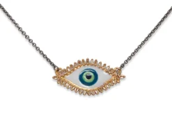 Enamel Evil Eye Pendant Necklace