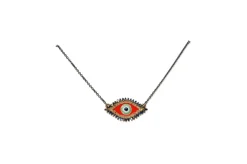 Enamel Evil Eye Pendant Necklace