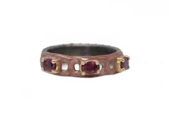 ENAMEL PAPERCLIP STACK RING