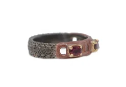 ENAMEL PAPERCLIP STACK RING