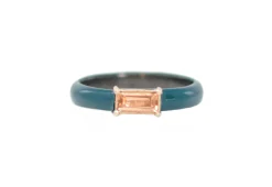 Enamel with Topaz Station Stack Ring