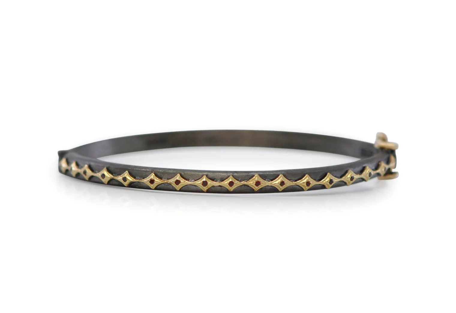 Eternity Crivelli with Red Garnets Huggie Bracelet