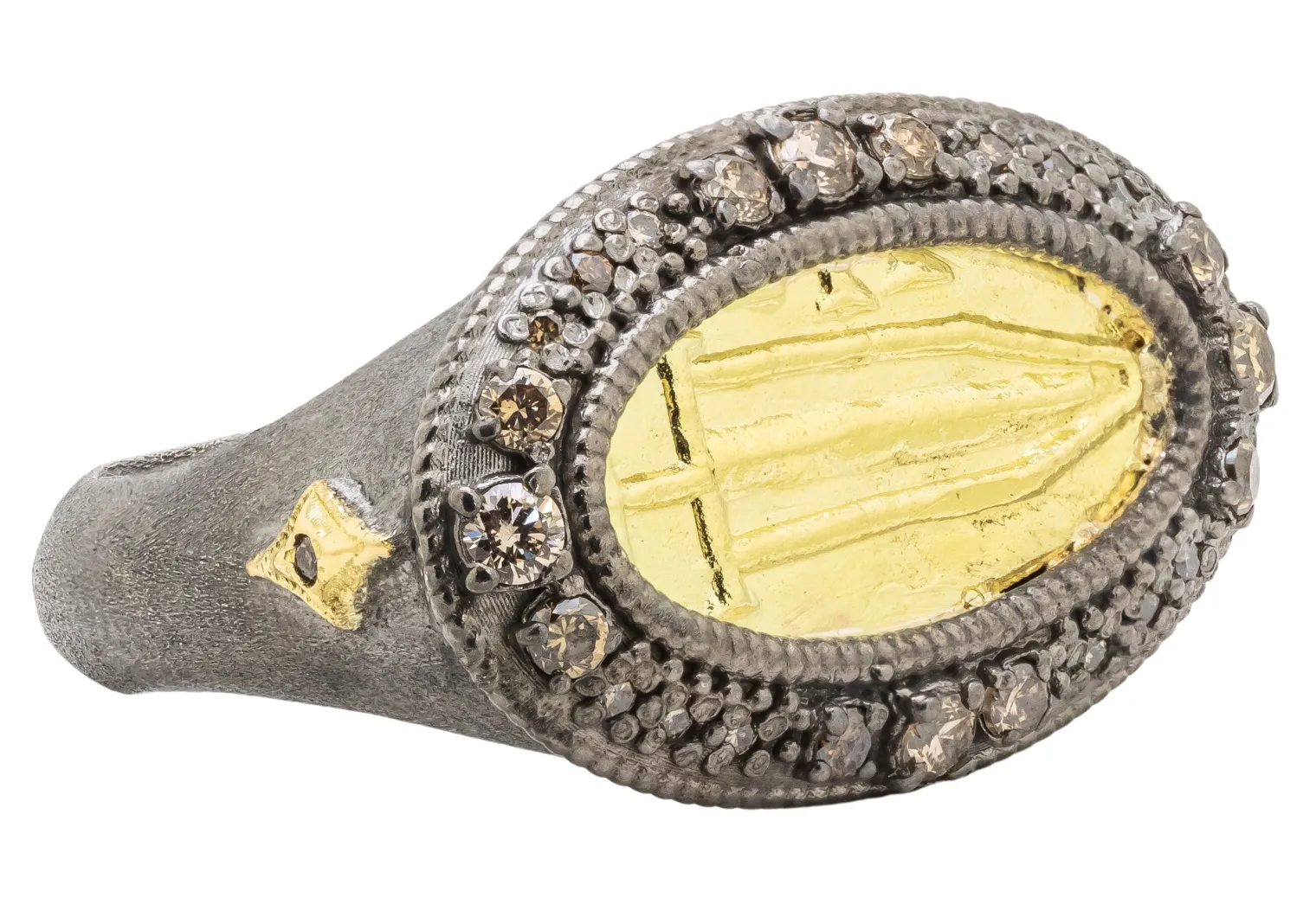 GOLD ARTIFACT SIGNET RING
