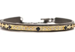 GOLD BAR AND CRIVELLI KICK CUFF BRACELET