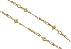 Gold Crivelli Scroll Oval Link Necklace