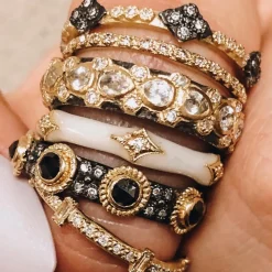 Gold Crivelli Stack Band Ring