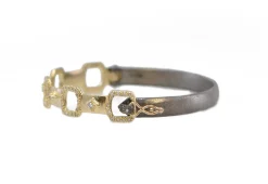 GOLD PAPERCLIP CRIVELLI HUGGIE BRACELET