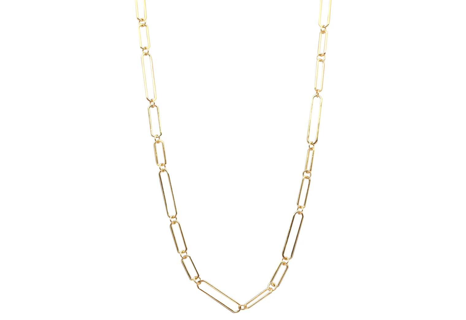 Gold Paperclip Necklace