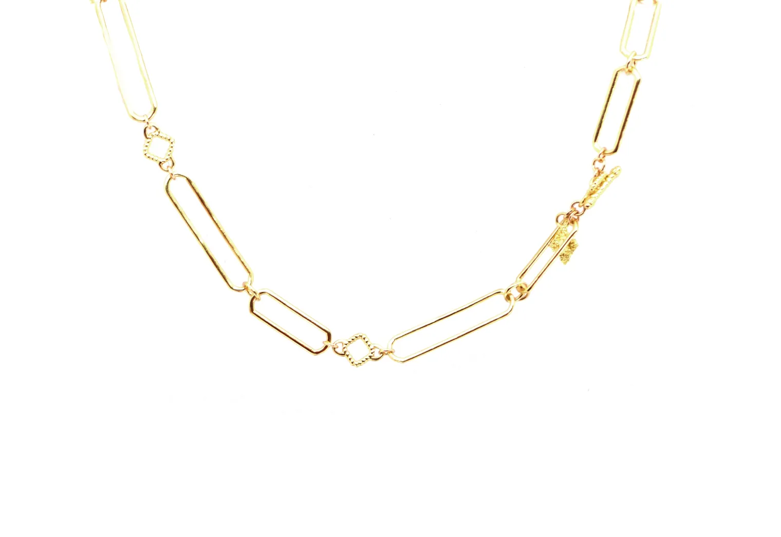 Gold Paperclip Necklace