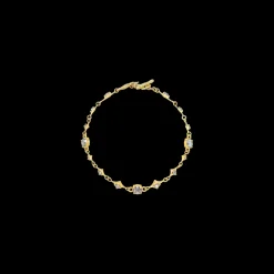 GREY DIAMOND SCROLL LINK BRACELET