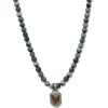Griffin Shield Pendant on Beaded Necklace