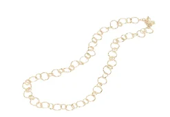 Hammered Round Link Necklace