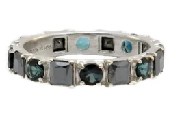 Hematite and Tourmaline Stack Ring