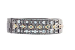 HUGGIE BRACELET WITH BRILLIANT PEACH MORGANITE