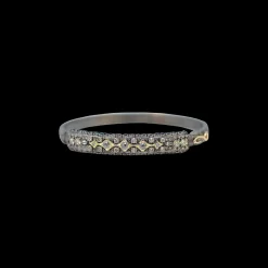 HUGGIE BRACELET WITH GREY DIAMONDS AND CRIVELLI DETAILS