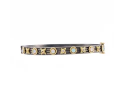 HUGGIE BRACELET WITH MORGANITE AND OPAL