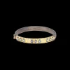 HUGGIE BRACELET WITH WHITE DIAMONDS AND BLUE LAVANDER GREY SPINEL