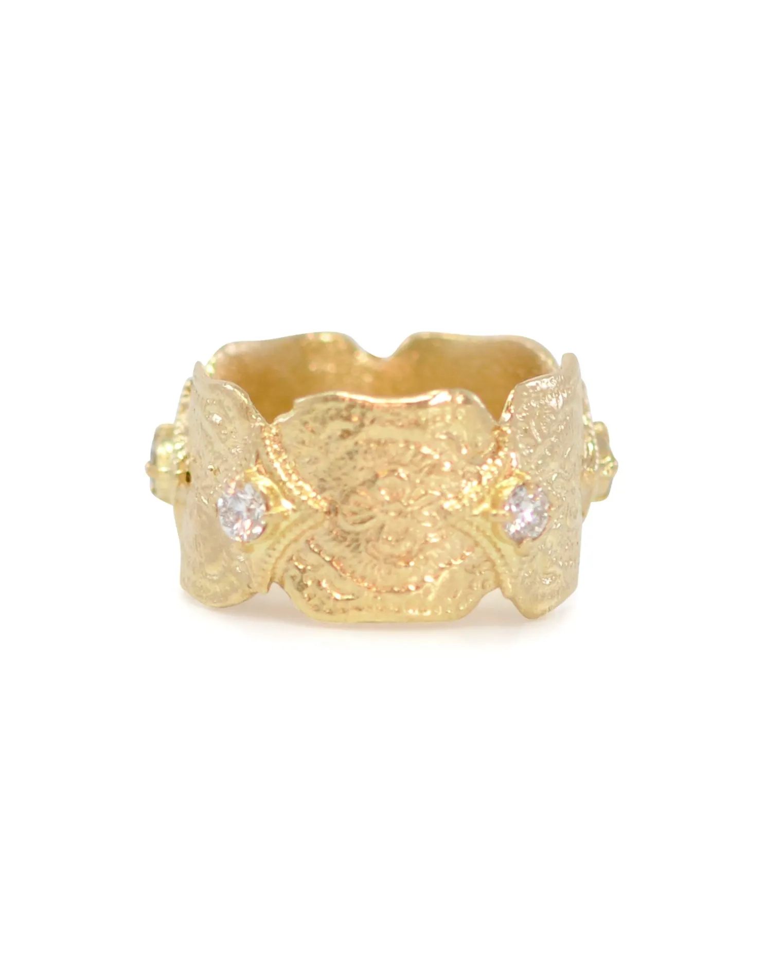 18KT YELLOW GOLD ARTIFACT STACK RING