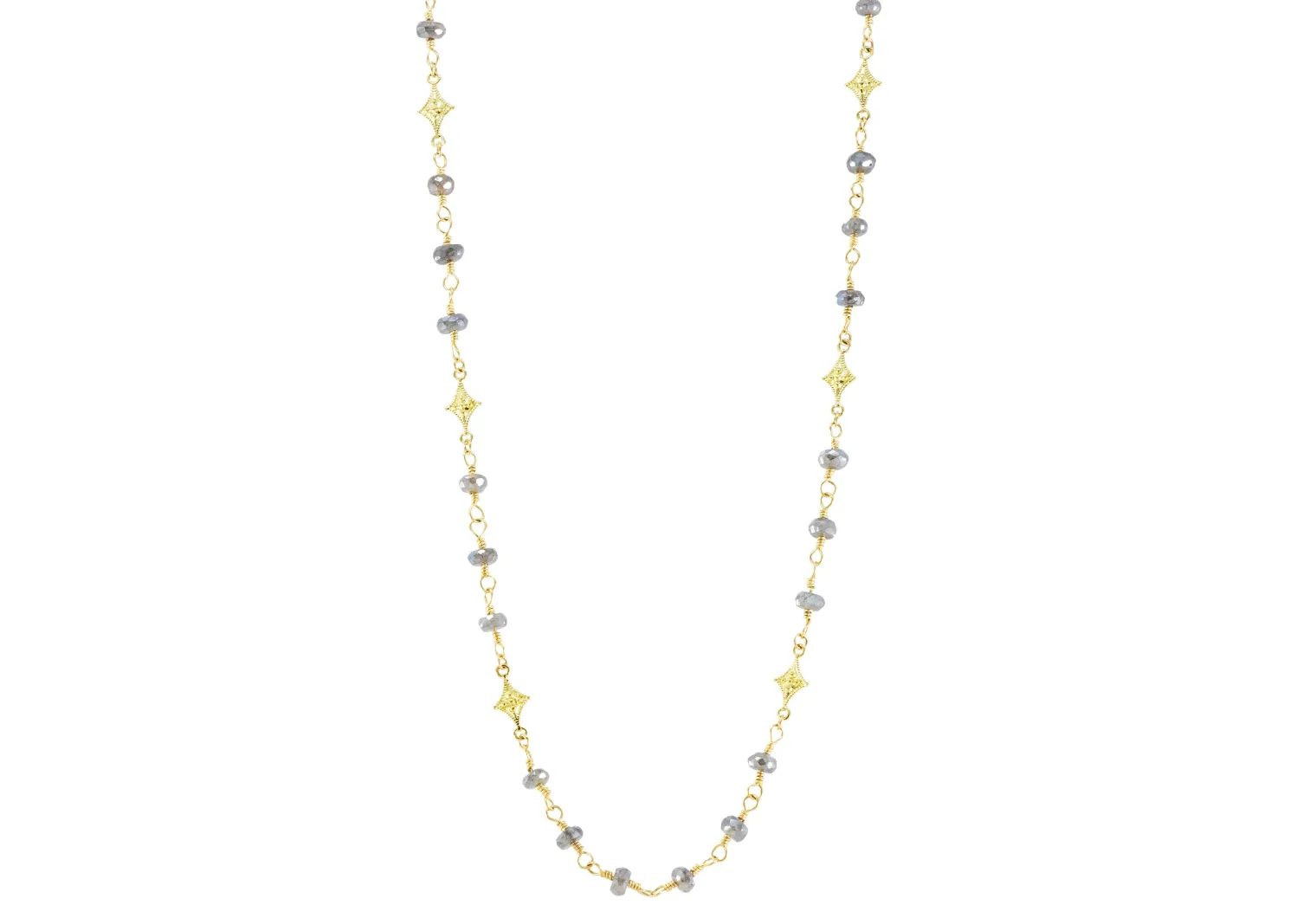 32"LABRADORITE WITH CRIVELLI LINK NECKLACE