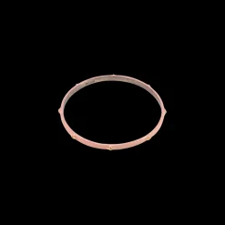 LIGHT NUDE ENAMEL BANGLE BRACELET WITH CRIVELLI DETAILS