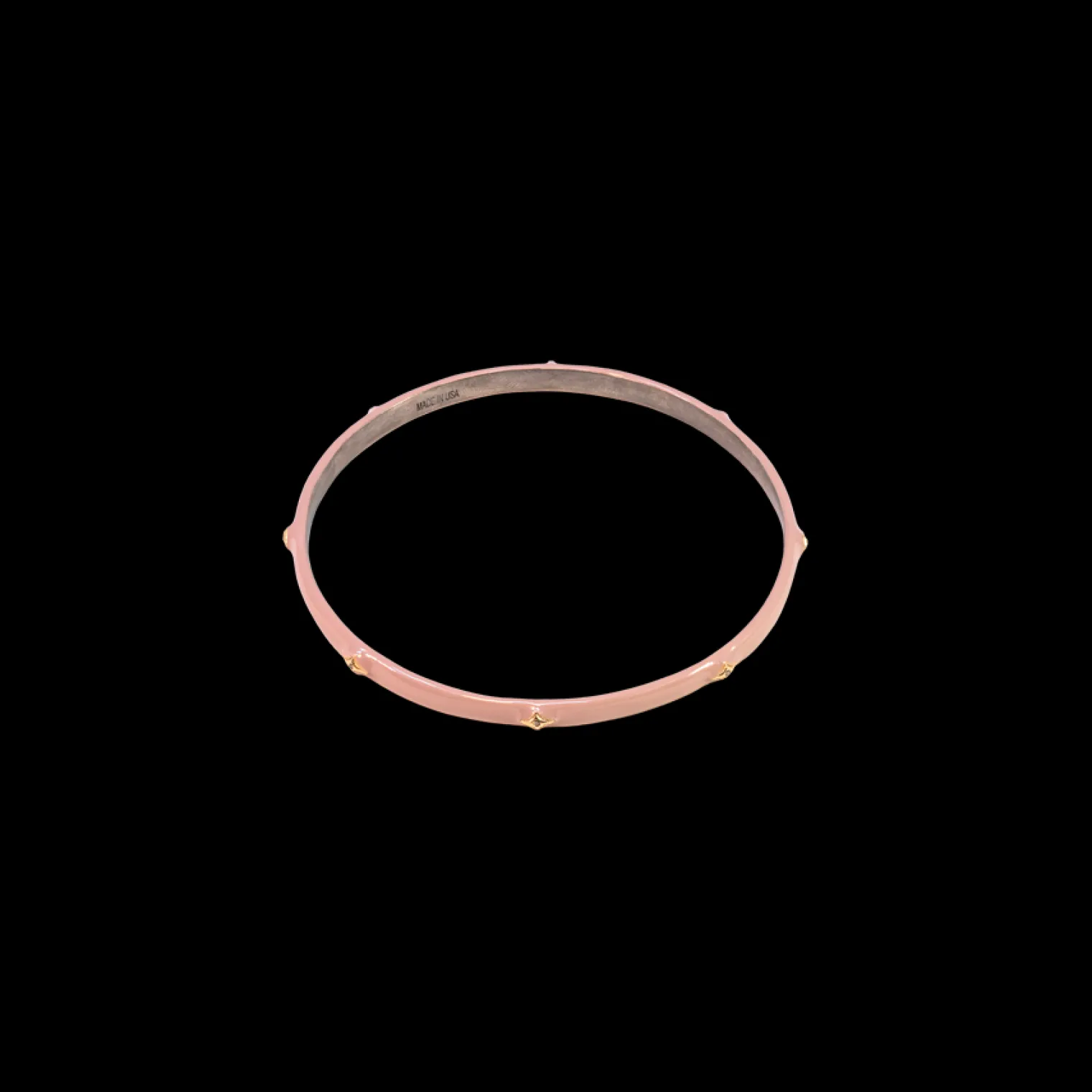 LIGHT NUDE ENAMEL BANGLE BRACELET WITH CRIVELLI DETAILS