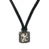 Lion Shield Pendant Leather Necklace