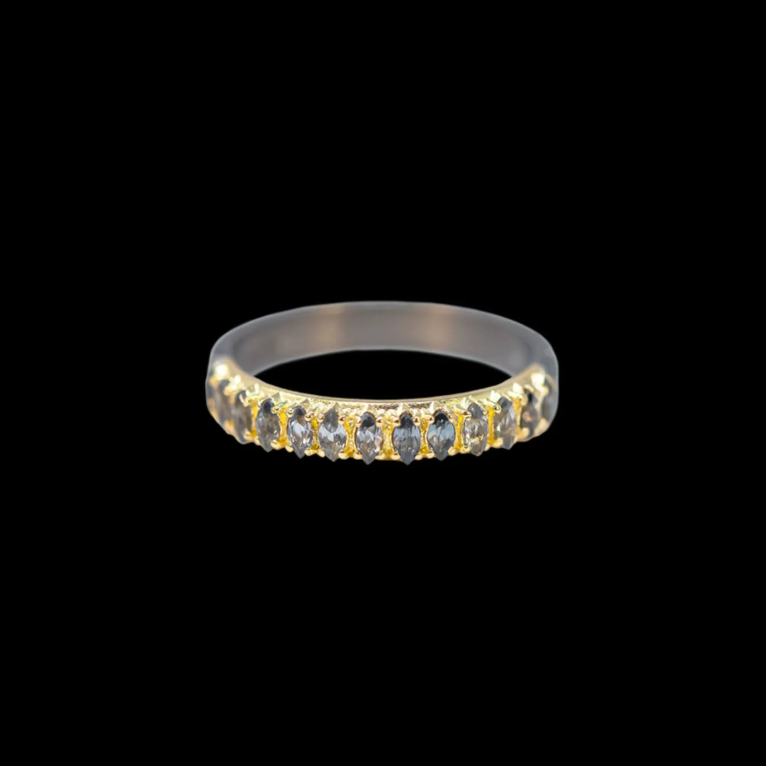 MARQUISE BLUE GREEN SPINEL STACK BAND