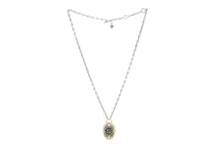 MEDIUM OVAL SHIELD DROP NECKLACE