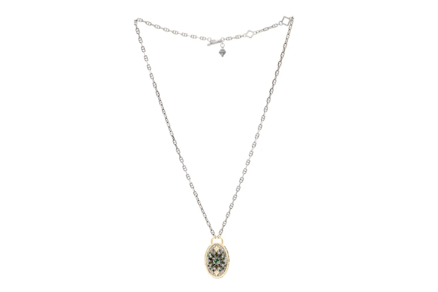 MEDIUM OVAL SHIELD DROP NECKLACE