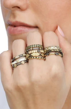 Mini Scroll Stack Band Ring