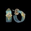 15MM ARTIFACT TEAL PATINA GREY DIAMOND CRIVELLI HOOP EARRING