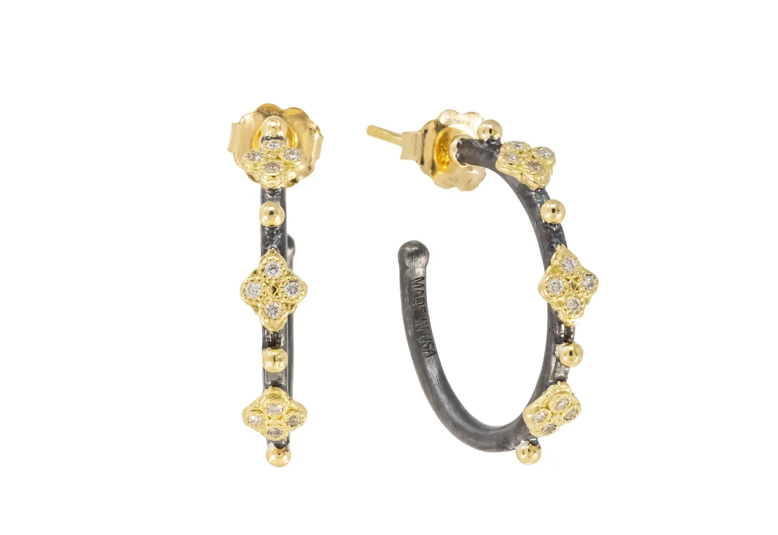16.5MM CRIVELLI STATION HOOP EARRINGS