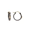 14MM GREY HUGGIE HOOP EARRINGS