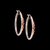 30 MM LIGHT MAUVE ENAMEL HOOP EARRINGS