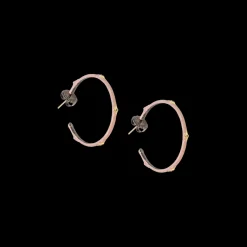 35 MM LIGHT NUDE ENAMEL CRIVELLI HOOP EARRINGS