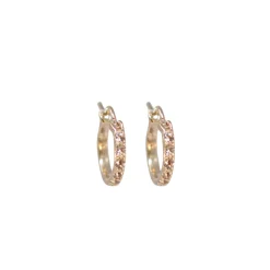 13 MM MORGANITE HOOP EARRING