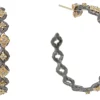 35mm Open Scroll Hoop Earrings