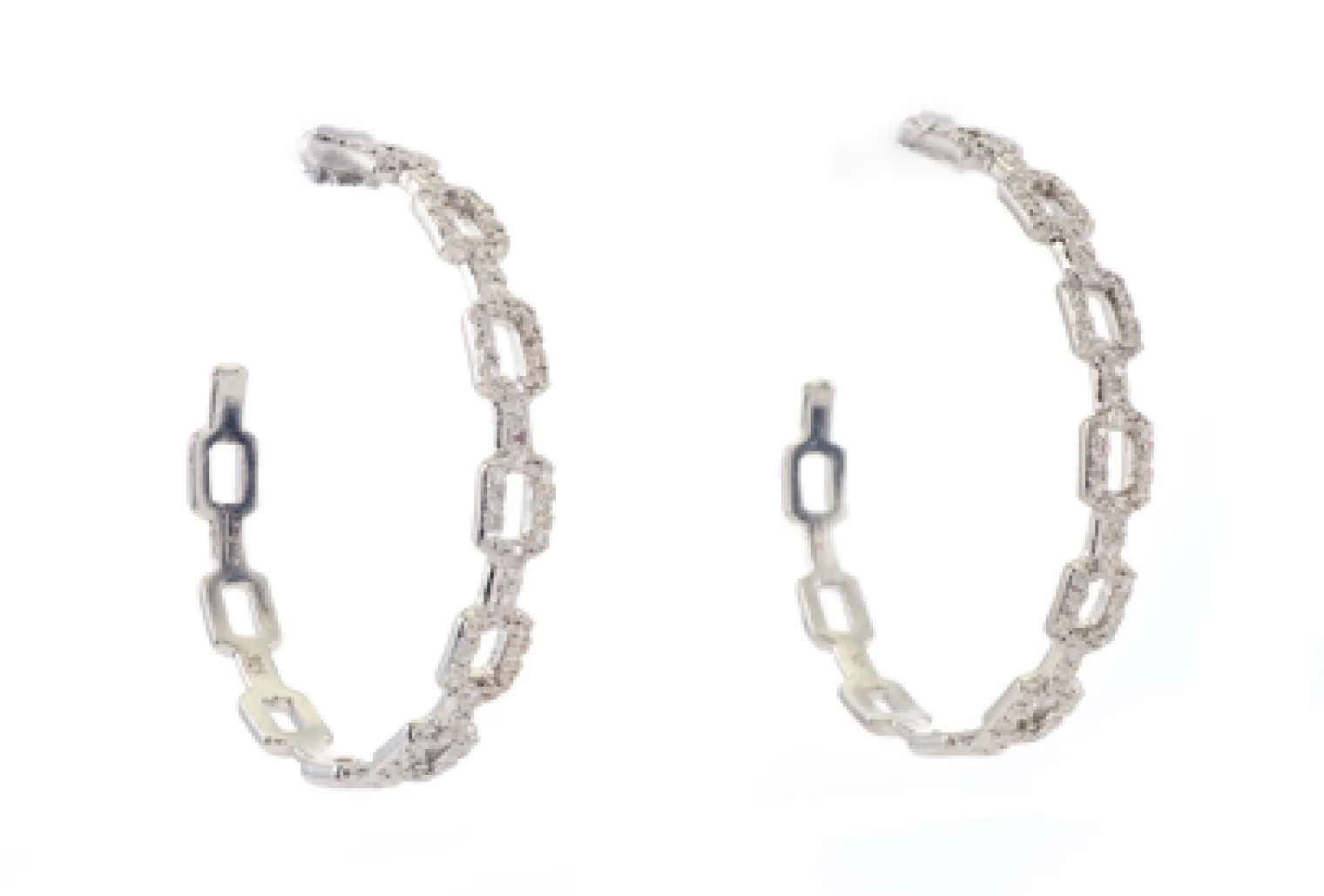 35 MM PAPERCLIP HOOP EARRINGS