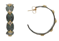 35MM PATINA ARTIFACT HOOP EARRINGS