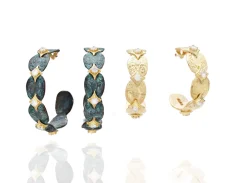 35MM PATINA ARTIFACT HOOP EARRINGS
