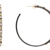 52MM PEARL AND CRIVELLI HOOP EARRINGS