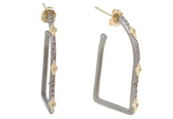 35mm Square Side Hoop Earrings