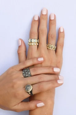 3 MM WHITE DIAMOND SCROLL STATEMENT RING