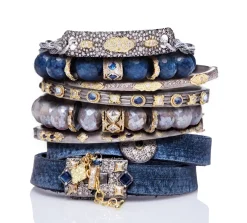 Multi Stone Huggie Bracelet