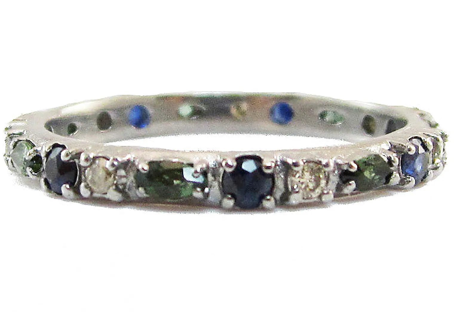 Multi-Stone Stack Band Ring
