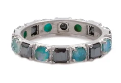 Multi-Stone Stack Band Ring