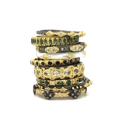 Multi-Stone Stack Band Ring