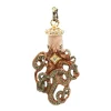 OCTOPUS MOODY ENAMEL WHIT CHAMPAGNE DIAMONDS ENHANCER