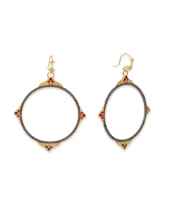 Open Circle Drop Earrings