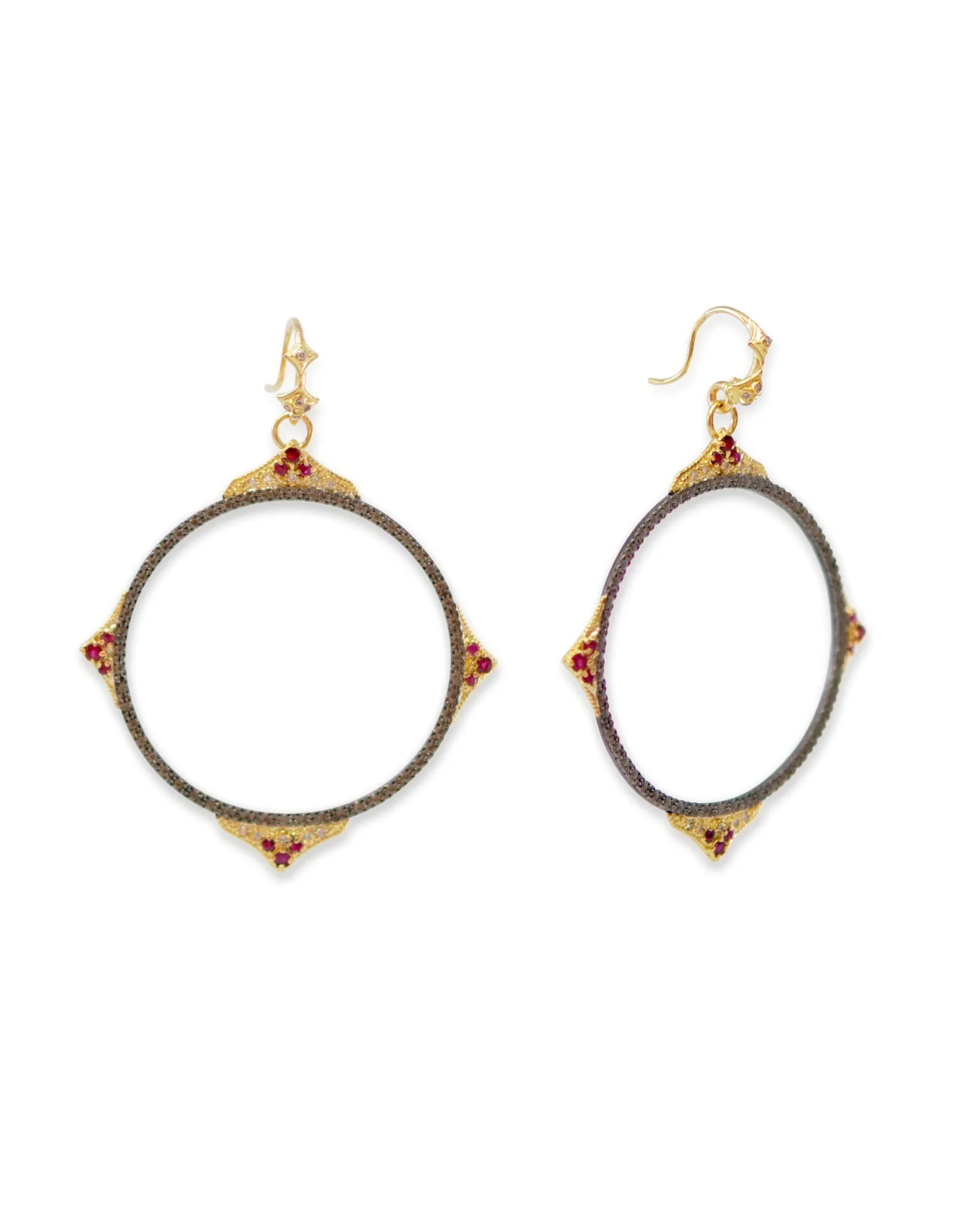 Open Circle Drop Earrings